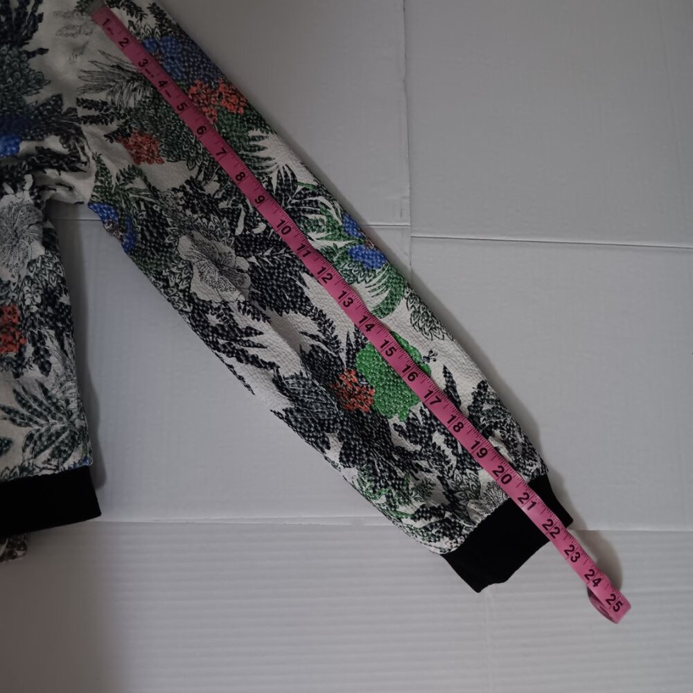 ZARA BASIC EMBROIDERY FLORAL PRINT BOMBER JACKET - Picture 3 of 15